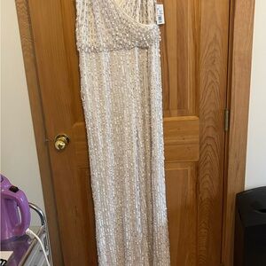Silver Sequin Maxi Skirt - Glam Evening Wear